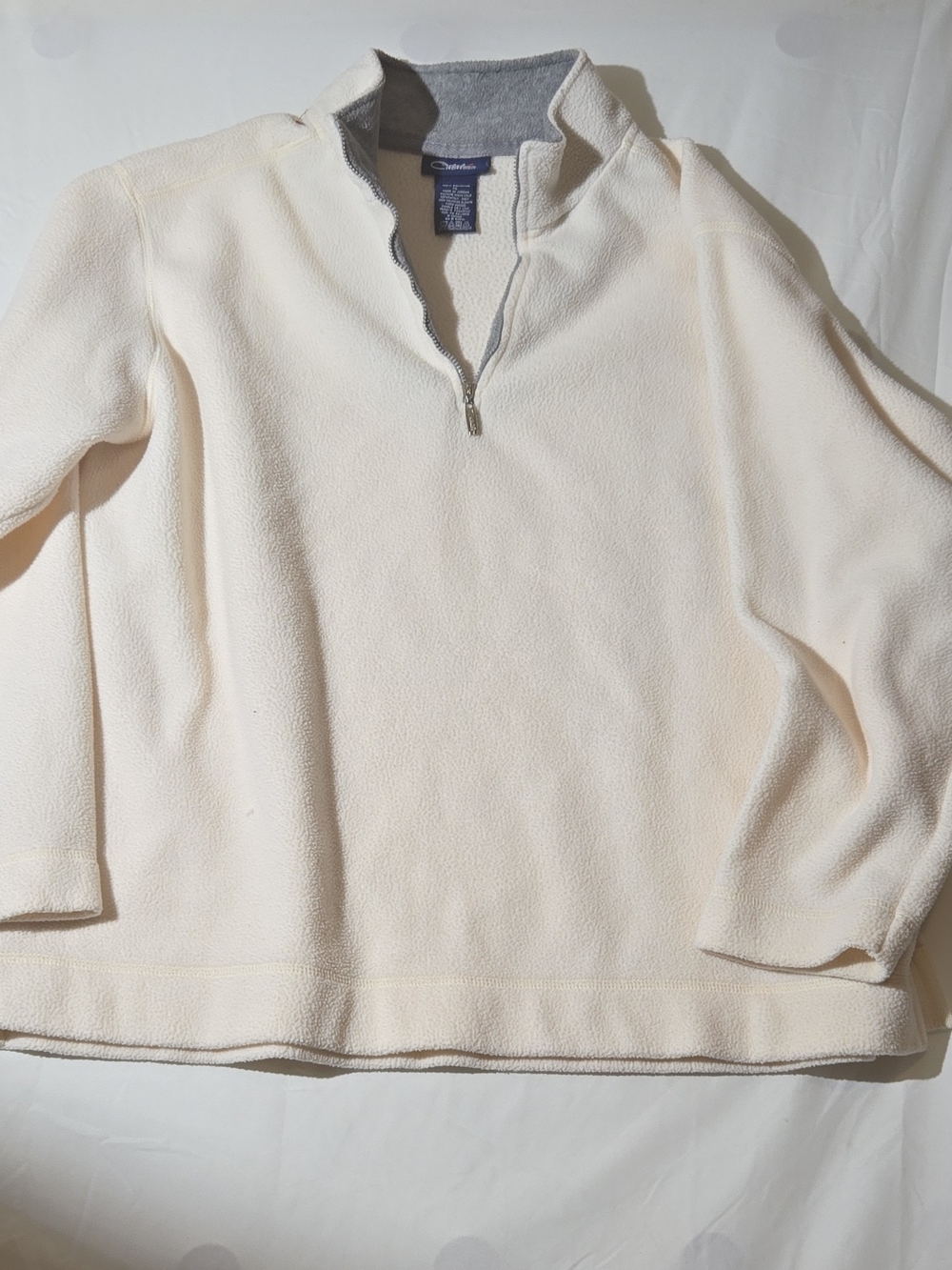 Catalina Cream Zip-Up Kids Fleece Pullover